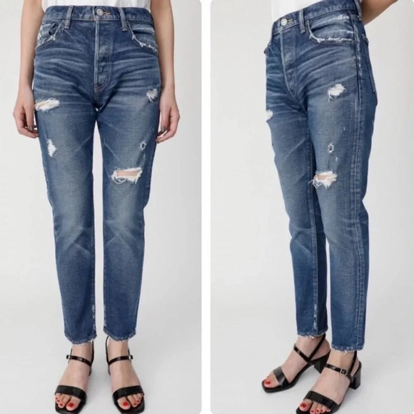 Moussy Jeans MVS Shell Taper Distressed Skinny 24 - Picture 1 of 8